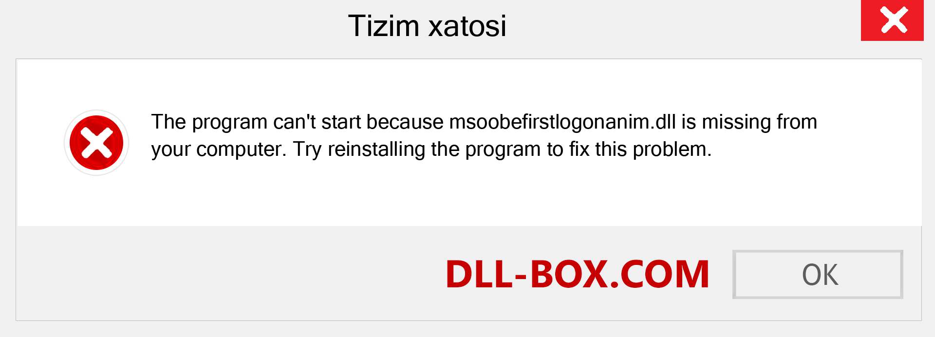 msoobefirstlogonanim.dll fayli yo'qolganmi?. Windows 7, 8, 10 uchun yuklab olish - Windowsda msoobefirstlogonanim dll etishmayotgan xatoni tuzating, rasmlar, rasmlar